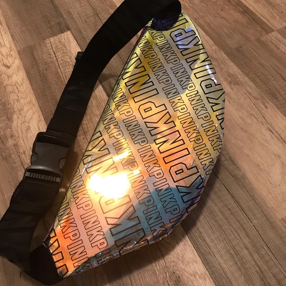 LAST 1 🔥 VS PINK iridescent Bum Bag Logo Fanny - Picture 6 of 6